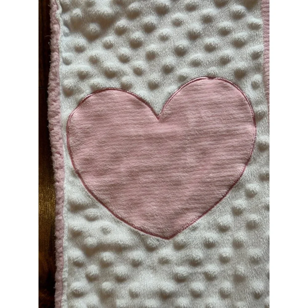 Dream Big Little One Pink White‎ Block Minky Dot Forever Baby Activity Blanket